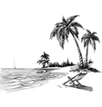 Summer beach vector image