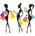 Shopping girls vector image