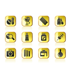 Pharmacy and Medical icons vector image