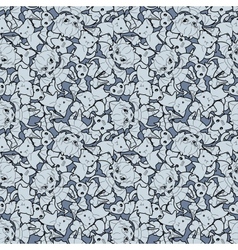 Seamless pattern with doodle kawaii vector image
