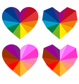 Colorful hearts set Colorful hearts set vector image
