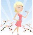 Spring lip gloss vector image