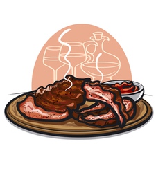 Spareribs vector image