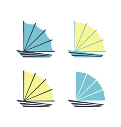 Boat logo icons vector image