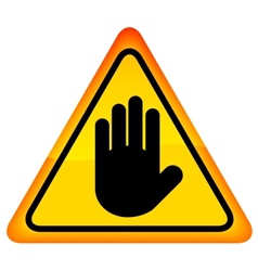 Stop hand sign vector image