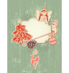 Scrap booking kit for christmas Scrap booking kit for christmas vector image
