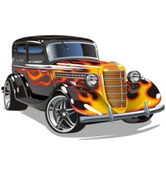 Retro hotrod vector image