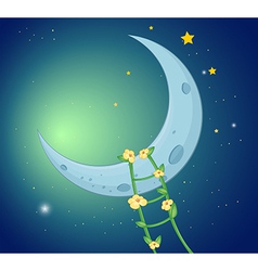 Diagram showing flight path to moon Royalty Free Vector