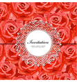 Rose invitation vector image