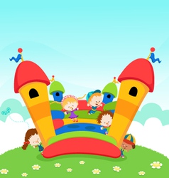 Jumping castle vector image