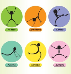Sport silhouette vector image