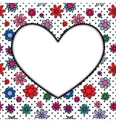 Heart background vector image