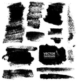 Strokes of black ink on textured paper vector image