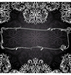 Romantic black and white vintage invitation vector image