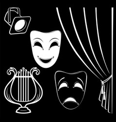 Collection of theatrical characters vector image