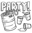 Party and beer vector image