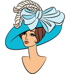 Vintage fashion model vector image