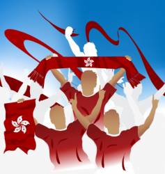 Hong Kong crowd vector image