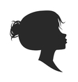 Face of pretty woman silhouette Vector Image by Glopphy - Image