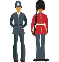 Traditional British officers vector image