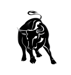 Black bull vector image
