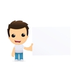 Funny cartoon casual man Funny cartoon casual man vector image