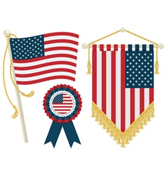 Usa flags vector image