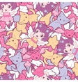 Seamless pattern with doodle kawaii vector image