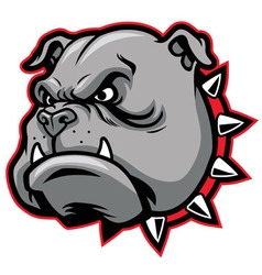 Bulldog head mascot vector image