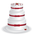 White cake vector image