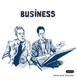Business discussion vector image