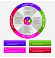 Concept of colorful circular banners with arrows vector image