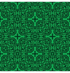 Green floral seamless wallpaper pattern vector image