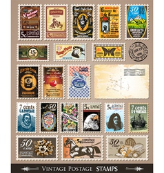 Stamp collection vector image