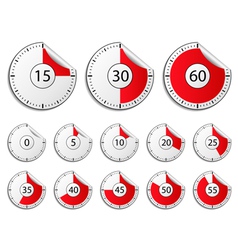 Timer stickers vector image