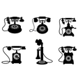 Vintage telephones vector image