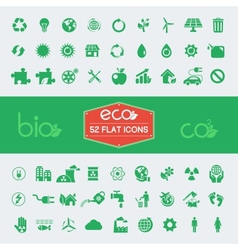 Ecology Flat Icon Set vector image
