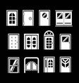 Set icons of doors vector image