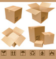 Cardboard boxes vector image