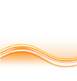 Orange wave background with lines vector image