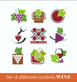 Collection of wine icons vector image