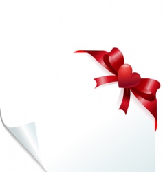 Heart bow vector image