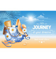 Beach accessories vector image