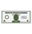 One money bill vector image