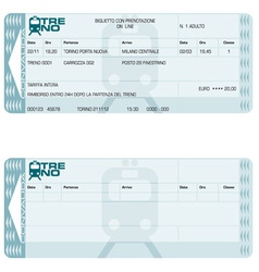Train ticket vector image