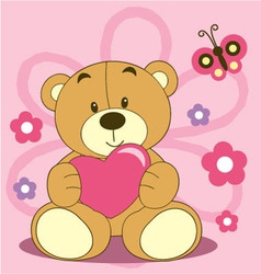 Cartoon teddy bear vector image