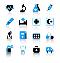 Medicine icons vector image