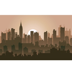 Silhouette skyline vector image