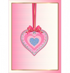 Hearts and flowers vector image