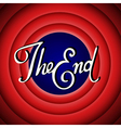 Vintage movie ending screen Vintage movie ending screen vector image